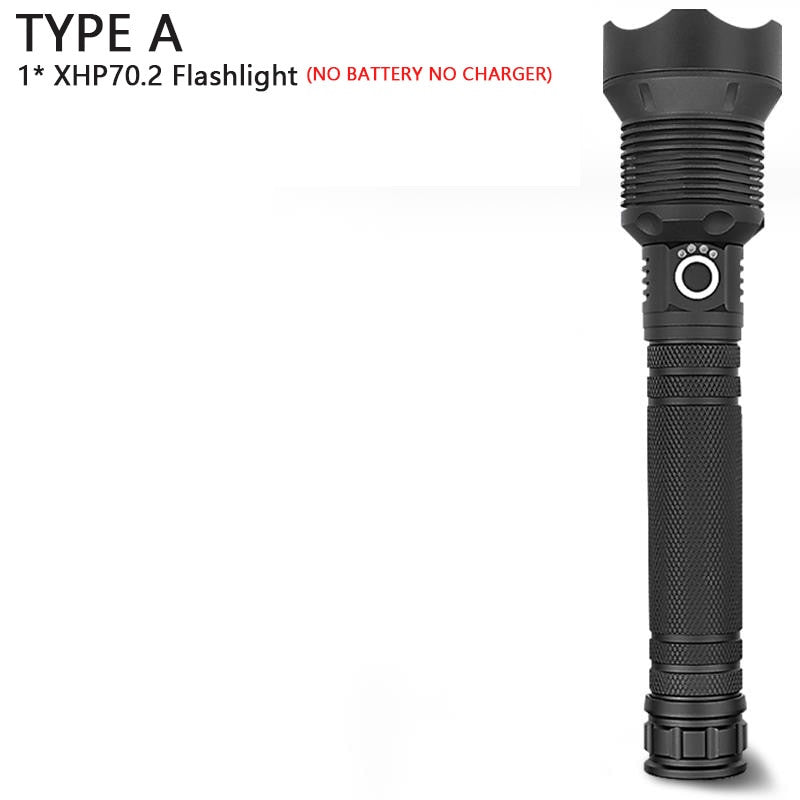 250000cd 1000m XHP90.2 most powerful led flashlight usb Zoom Tactical torch
