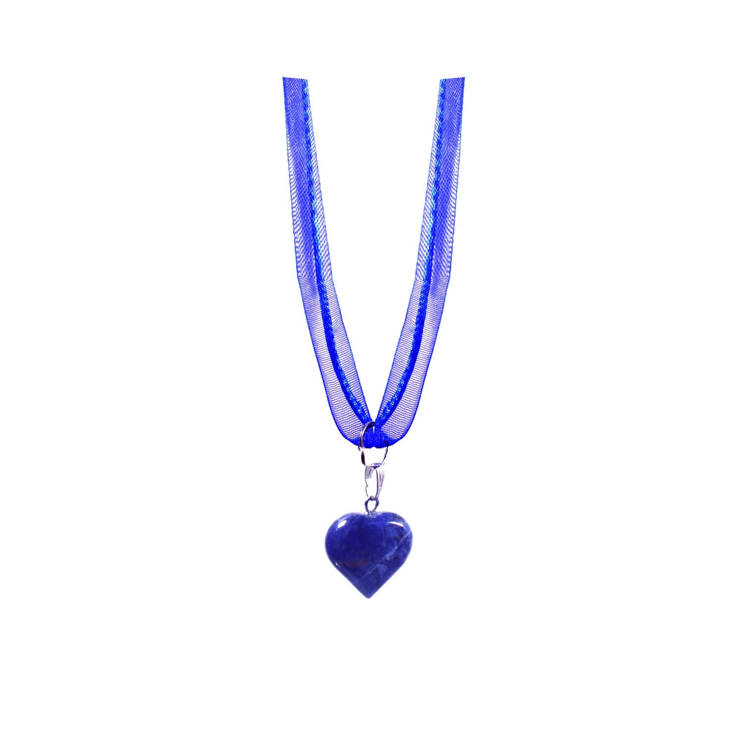 Sodalite Necklace, Blue Necklace, Heart Necklace, Sodalite Gemstone | by nlanlaVictory